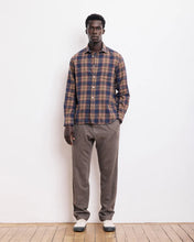Load image into Gallery viewer, Paul Blue & Gold Brushed Check Shirt