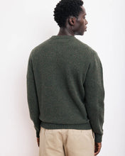 Load image into Gallery viewer, Crew Green Shetland Wool Sweater