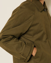 Load image into Gallery viewer, Voltaire Women’s Cotton Gabardine Coat - Military Green