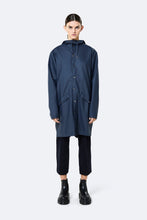 Load image into Gallery viewer, Waterproof Long Navy Jacket