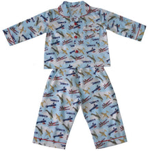 Load image into Gallery viewer, Douglas Boys Traditional Vintage Aeroplane Print Pyjamas