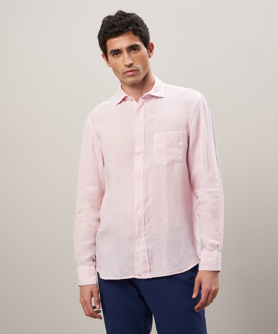 Faded Pink Linen Paul Shirt