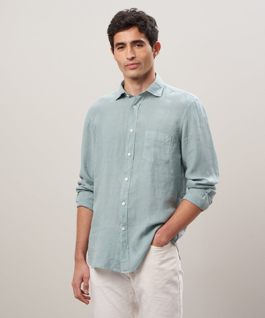 Sage Linen Paul Shirt