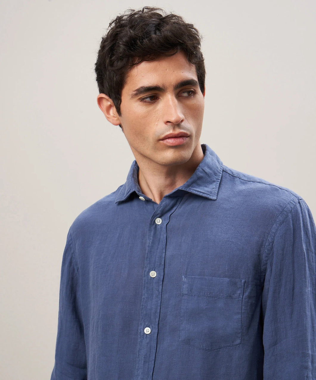 Cobalt Linen Paul Shirt