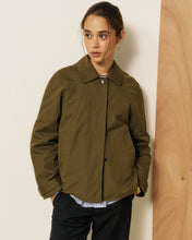 Load image into Gallery viewer, Voltaire Women’s Cotton Gabardine Coat - Military Green

