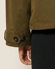 Load image into Gallery viewer, Voltaire Women’s Cotton Gabardine Coat - Military Green
