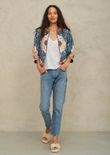 Load image into Gallery viewer, Ursa Print Embroidered Jacket - Indigo/Ecru
