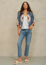 Load image into Gallery viewer, Ursa Print Embroidered Jacket - Indigo/Ecru
