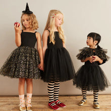 Load image into Gallery viewer, Black &amp; Gold Sparkle Tutu Dress
