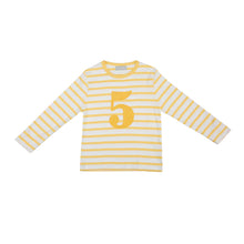 Load image into Gallery viewer, Buttercup &amp; White Breton Striped T-Shirt
