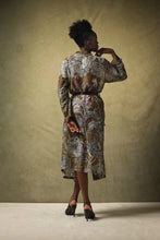 Load image into Gallery viewer, Etched Flowers Khaki Gown
