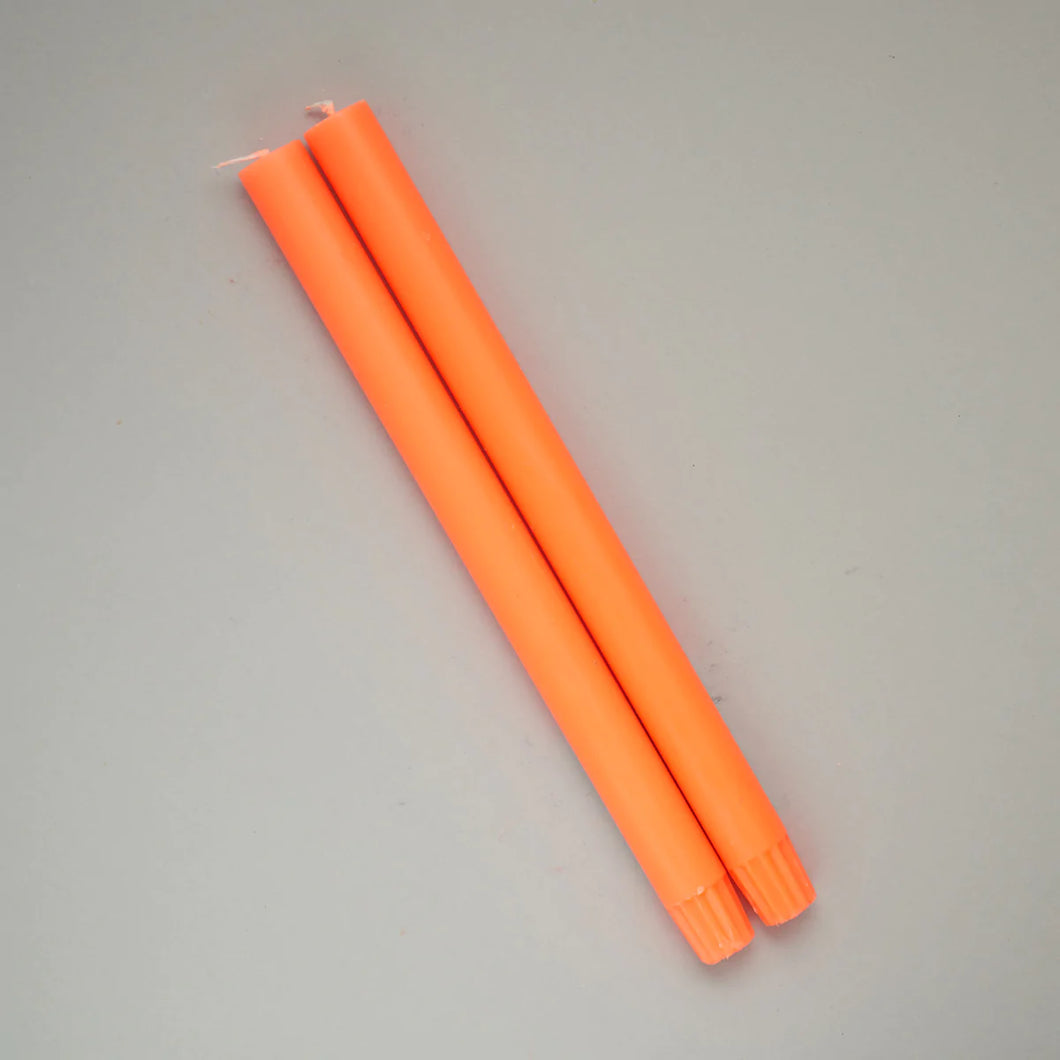 Fluo Orange Dining Candle