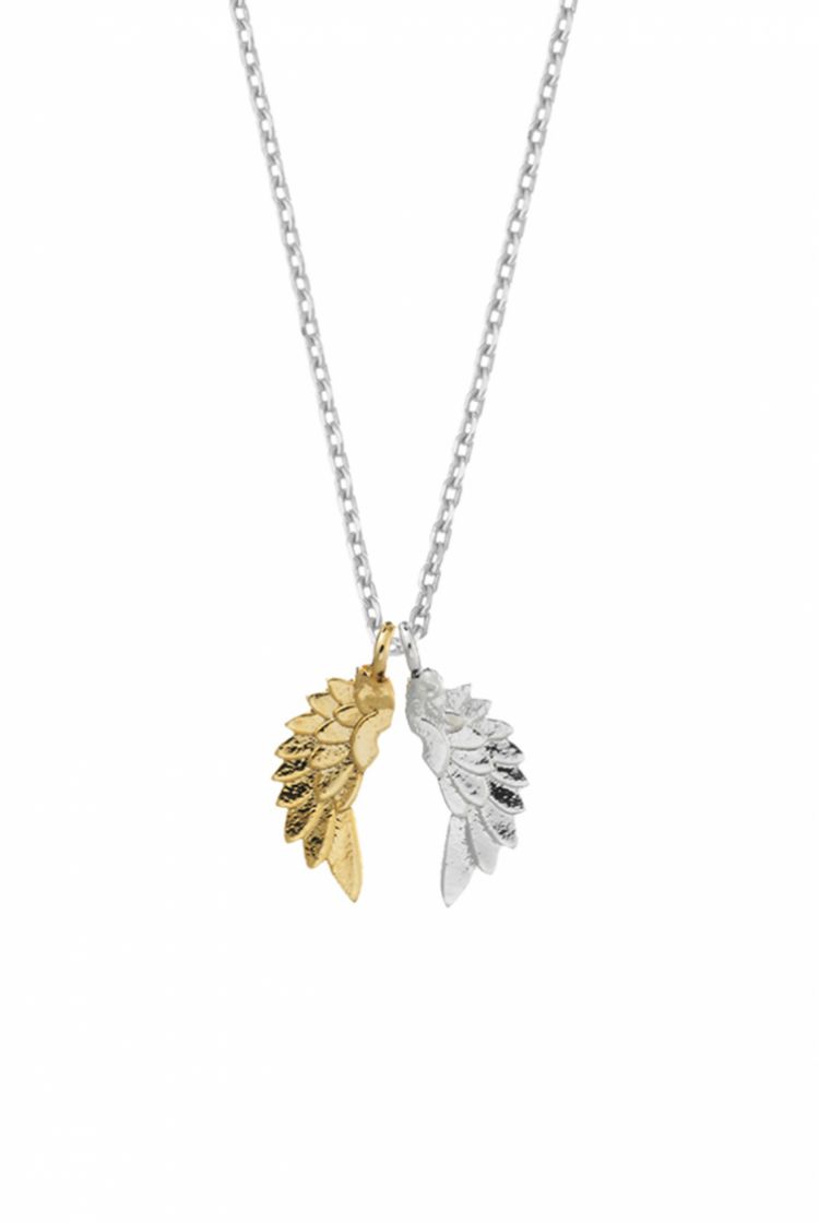Silver & Gold Wings Necklace