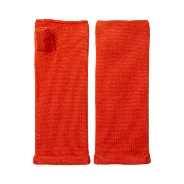 Cashmere Wrist Warmers - Neon Orange